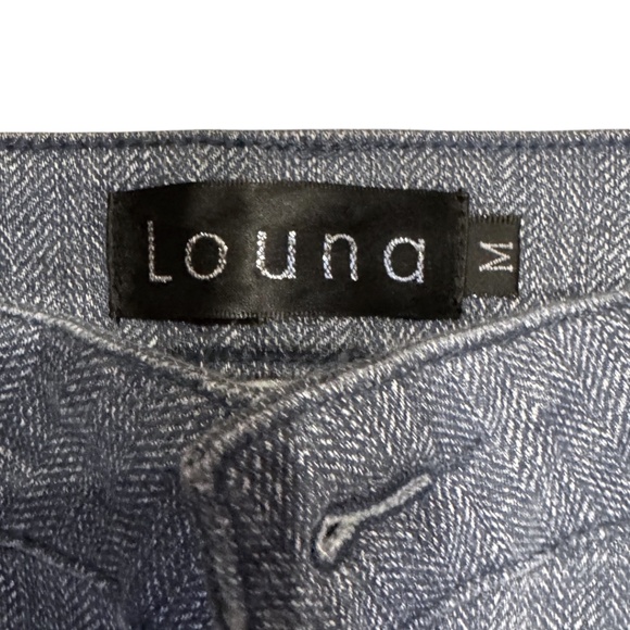 Louna Herringbone Slim Jeans with Rhinestone Pocket Trim – Size M - Picture 3 of 9